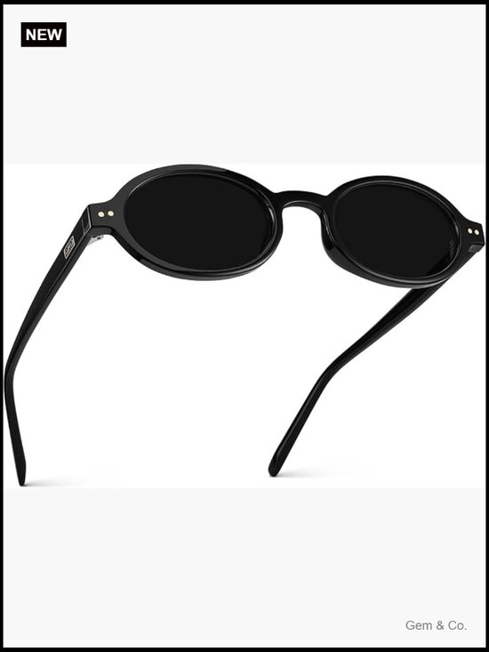 Vintage-Inspired Oval Sunglasses Women Small Fit Anti-Reflective UVA/UVB